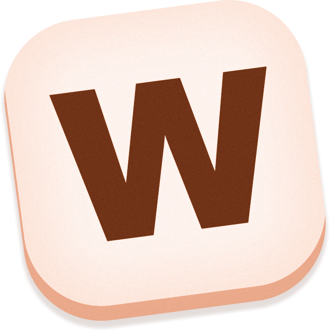 Letter W tile